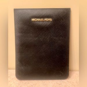 MICHAEL KORS iPad Mini Sleeve Case - Black with Gold Lettering
